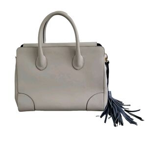 Alberta di Canio Leather Bag , Large ,Gray